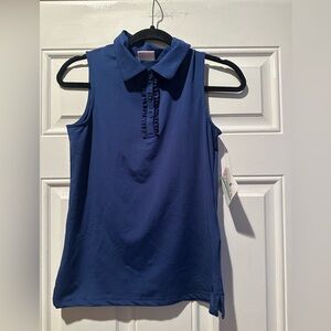 Birdies and Bows Elegant Navy Button Down Shirt New